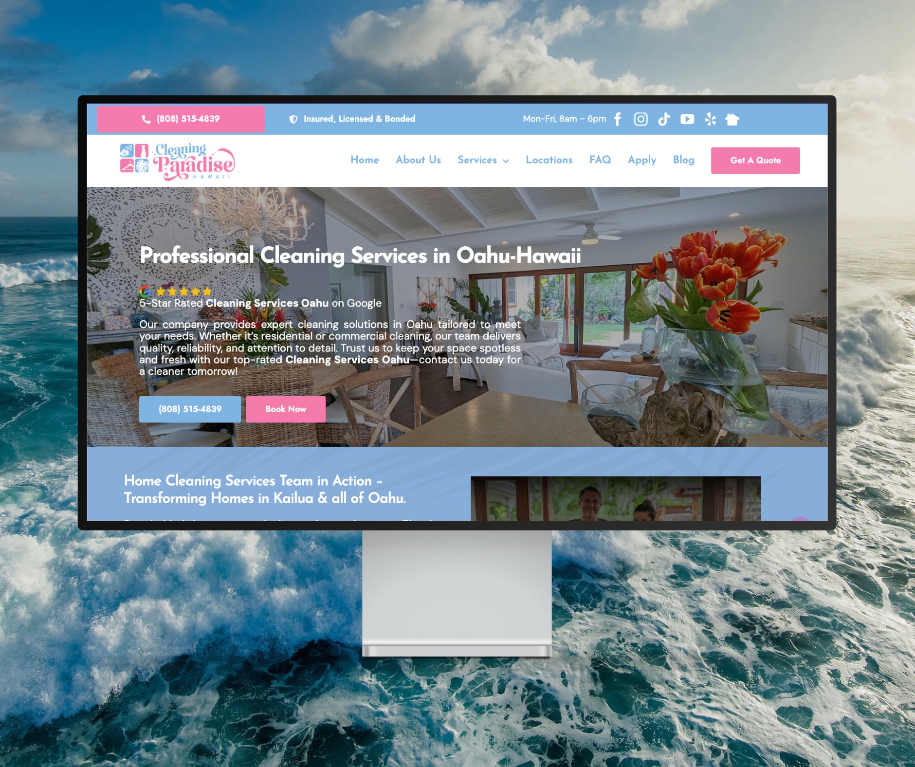 Cleaning Paradise Hawaii Website