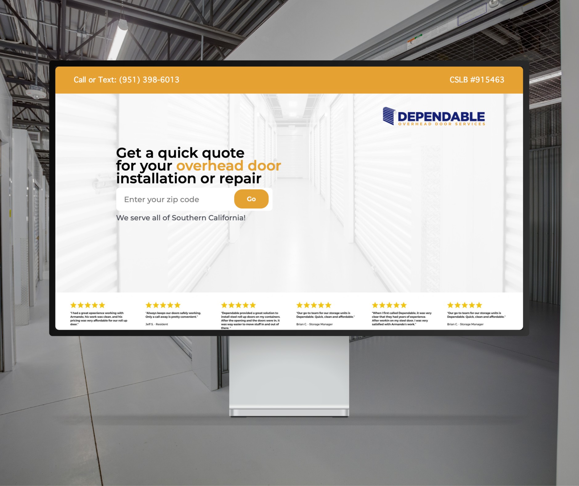 Dependable Overhead Door Website