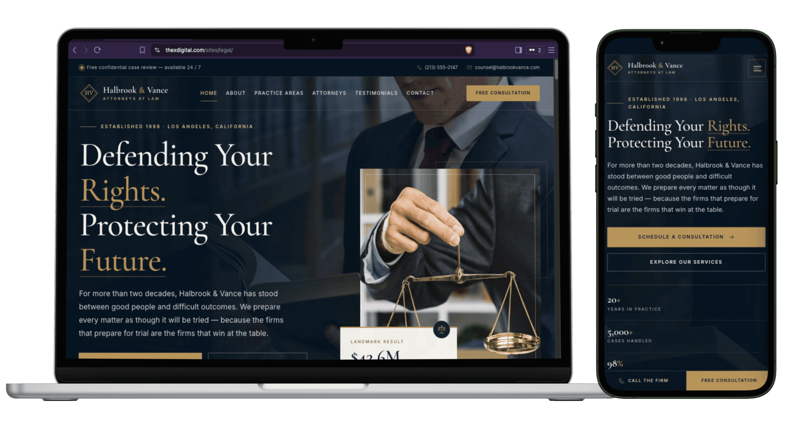 Attorney Website – The X Digital