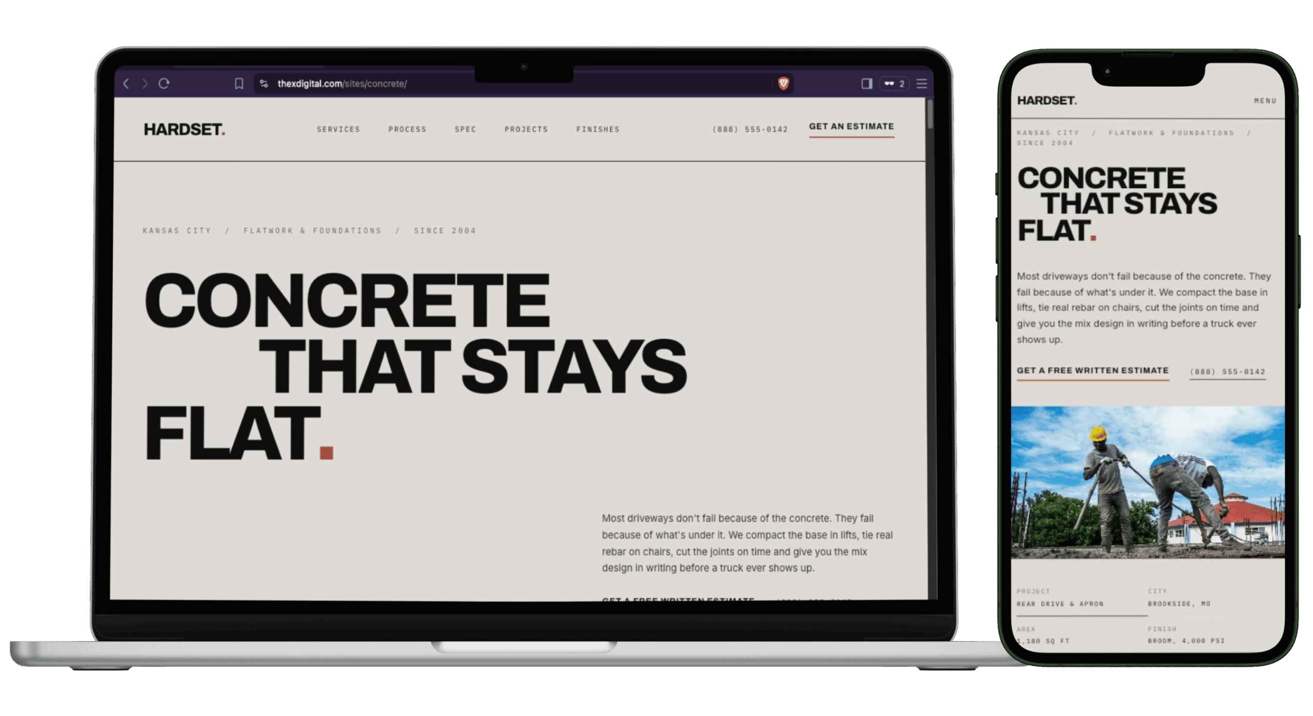 Concrete Website Template – The X Digital