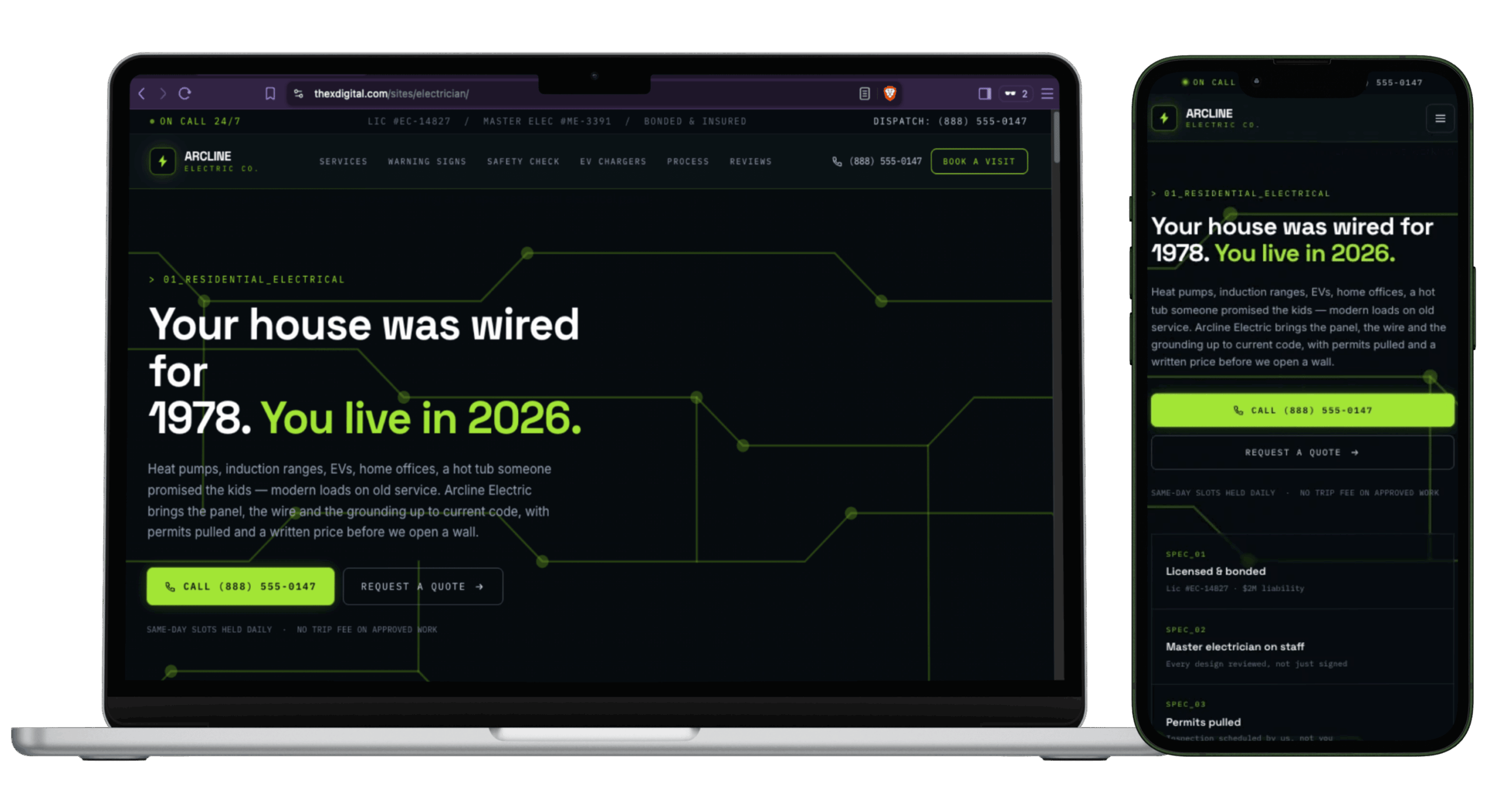Electrician Website Template For Sale – The X Digital