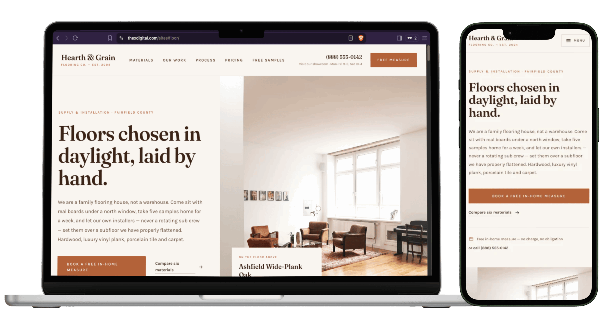 Flooring Company Website Template For Sale – The X Digital