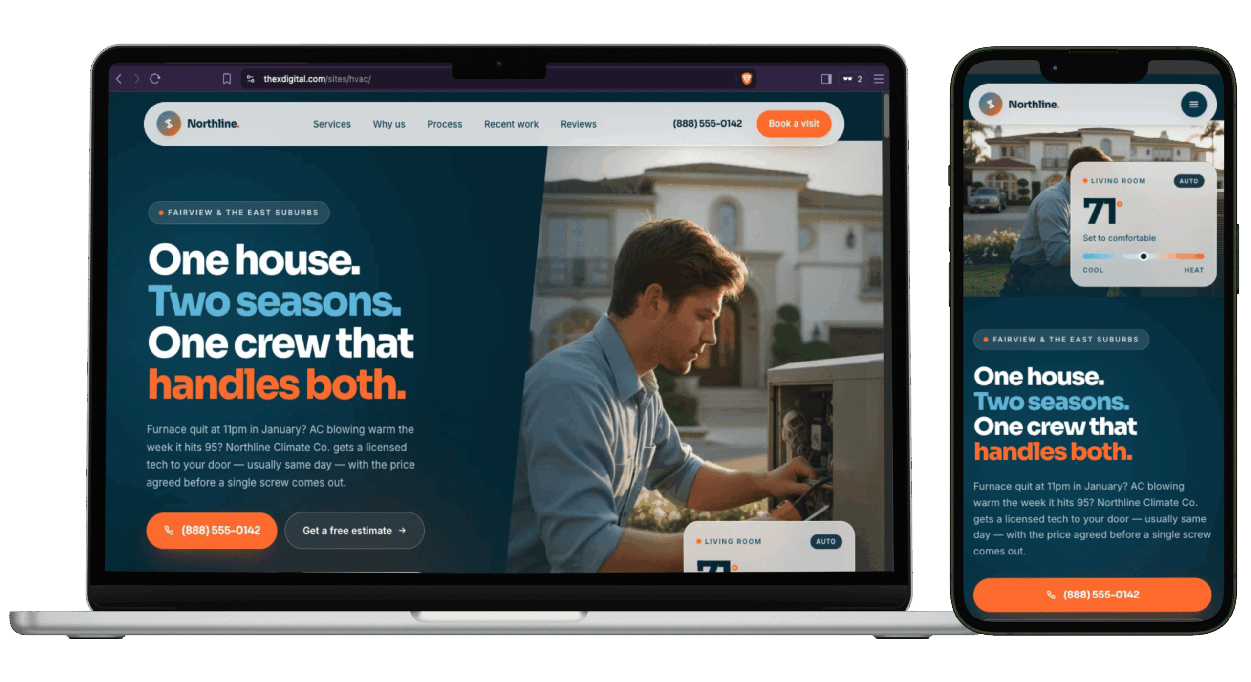 HVAC Website Template For Sale – The X Digital