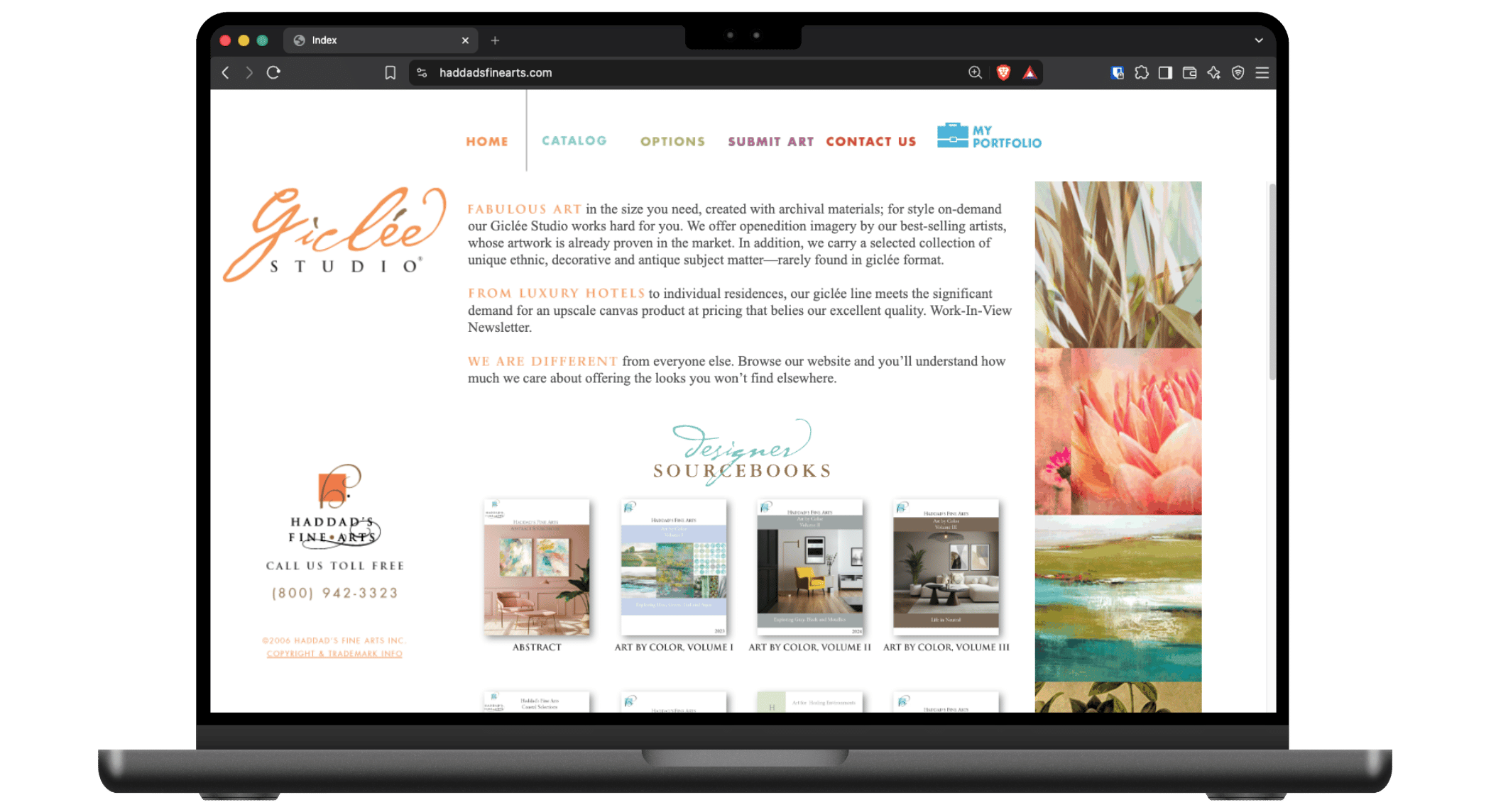 Hadads Fine Art – Website Hosted by The X Digital