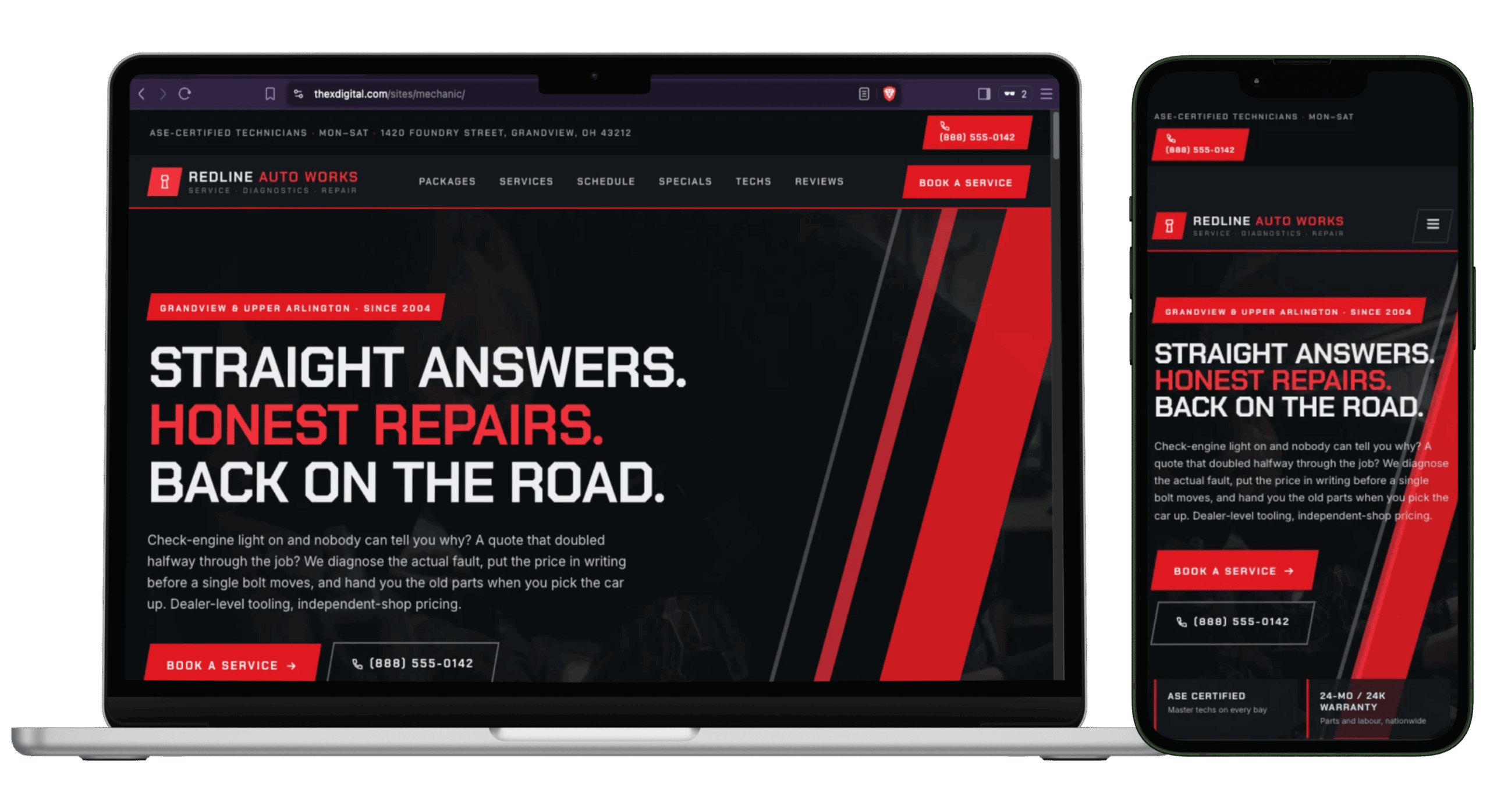 Mecahnic website template for sale – The X Digital