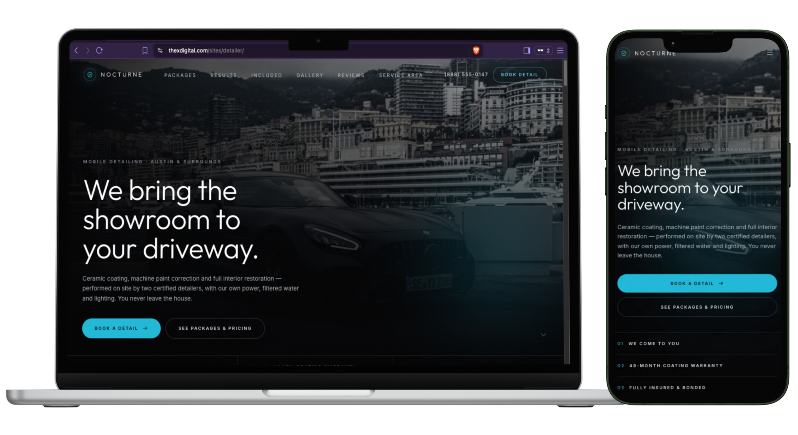 Mobile Detailer Website Template – The X Digital