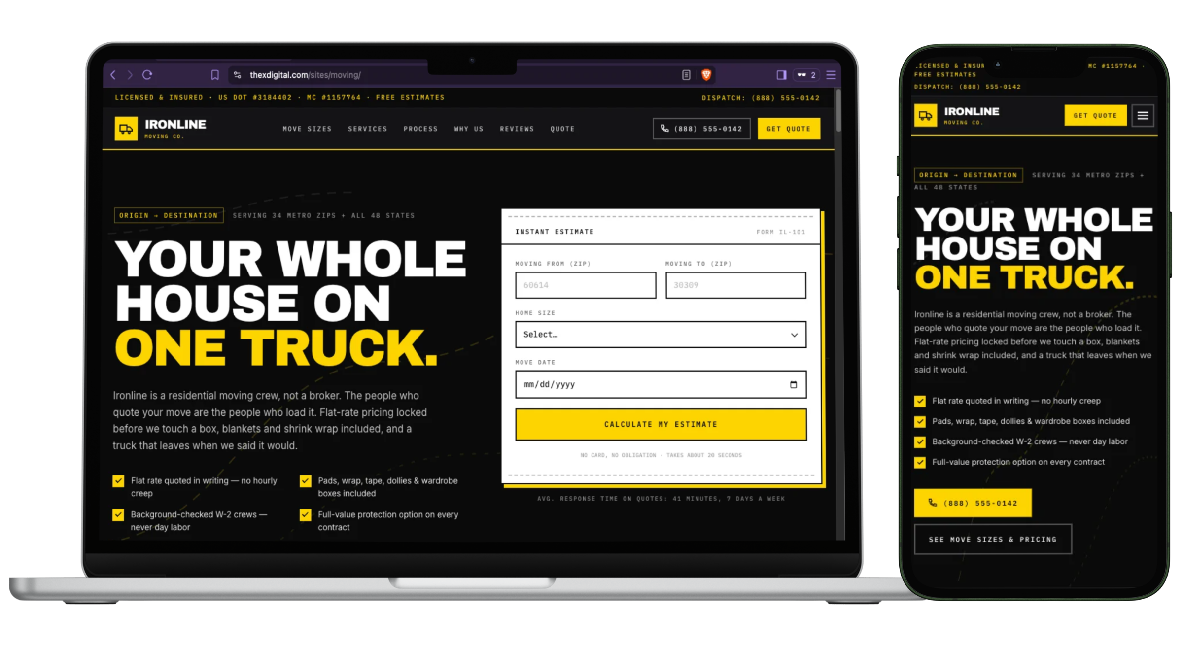 Moving Company Website Template For Sale – The X Digital